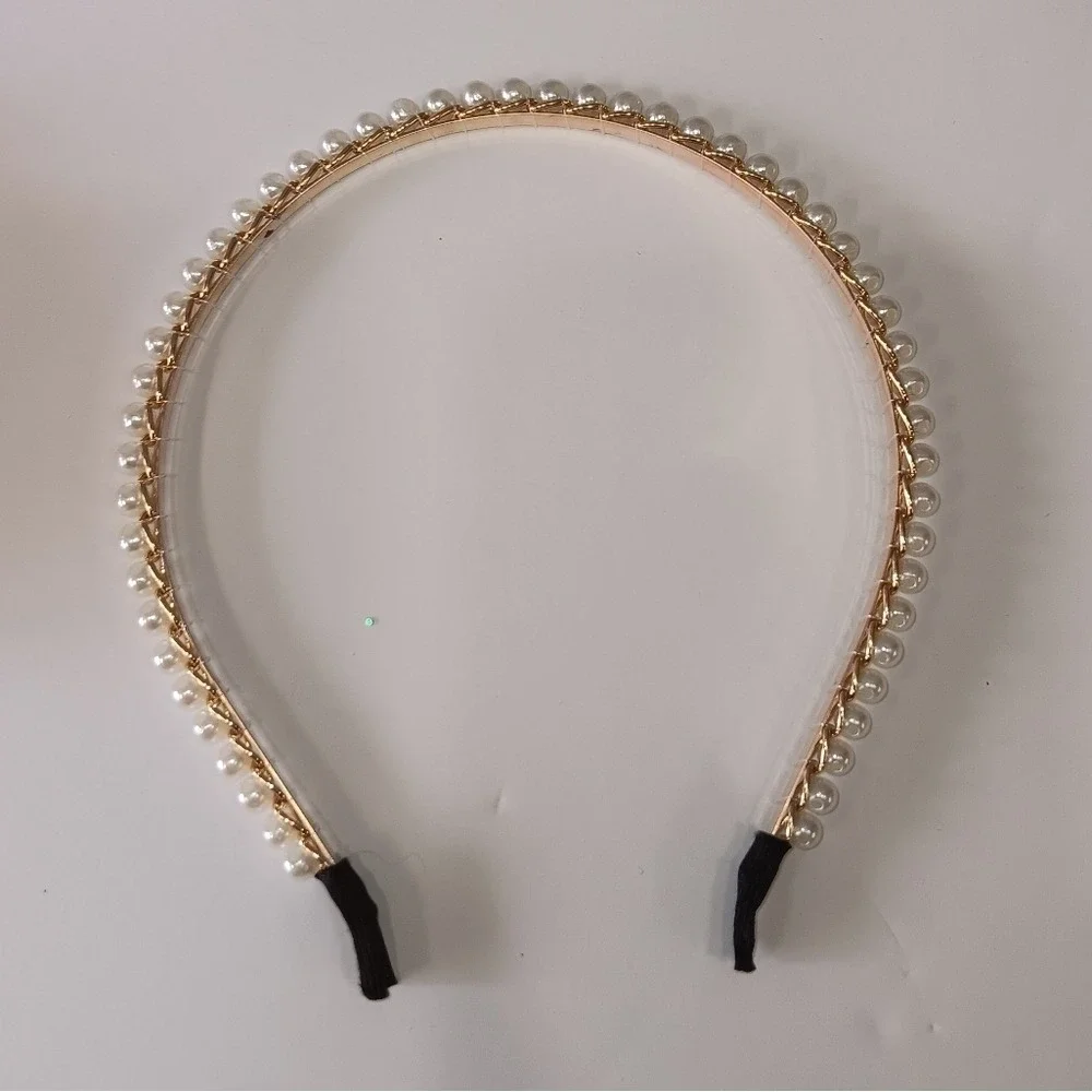 Elegant Pearl Beaded Headband - Chic Boho Bridal Fairy Wedding‎ Hair Accessory
